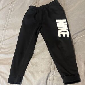 Nike Kids Black Sweatpants with White Logo